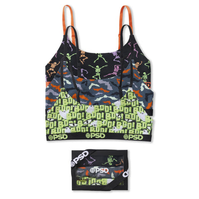 PSD Underwear Women's Halloween Modal Sports Bralette 3-Pack