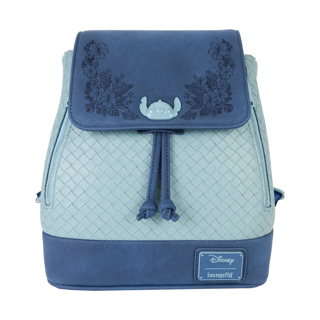 Loungefly Disney Stitch Embroidered Woven Drawstring Mini Backpack