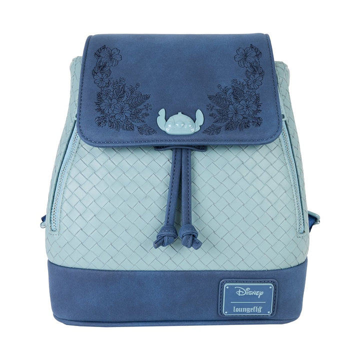 Loungefly Disney Stitch Embroidered Woven Drawstring Mini Backpack