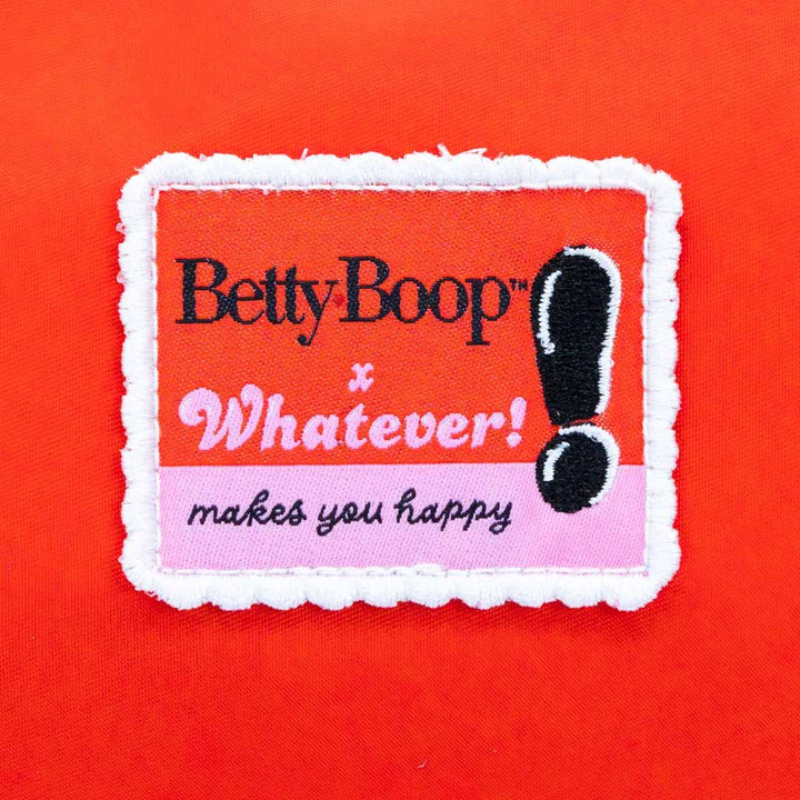 Whatever Makes You Happy Betty Boop Padded Nylon Baguette with Webbing Strap