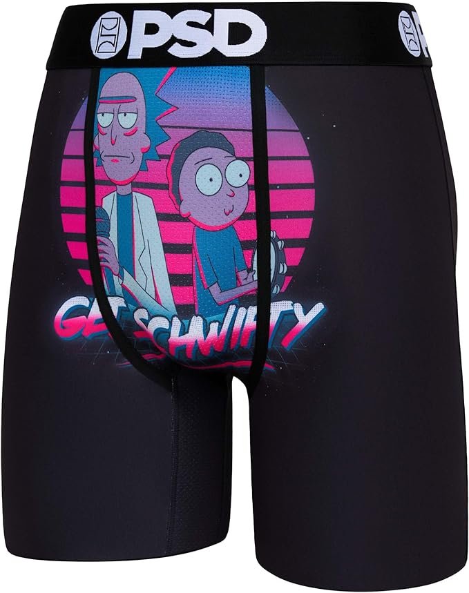 PSD Men's Rick and Morty Boxer Briefs 3-Pack - Retro Rick and Morty