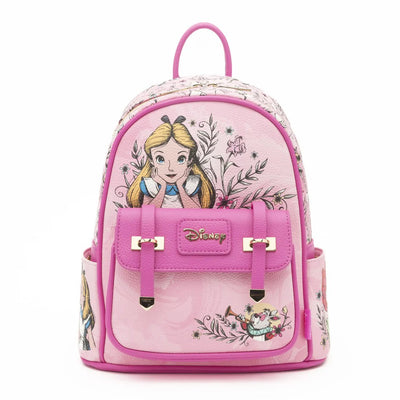 WondaPop Disney Alice in Wonderland 11" Vegan Leather Mini Backpack - Front