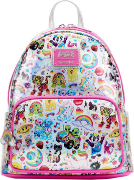Loungefly Lisa Frank Iridescent Allover Print Mini Backpack