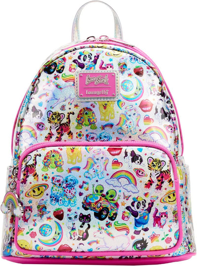 Loungefly Lisa Frank Iridescent Allover Print Mini Backpack
