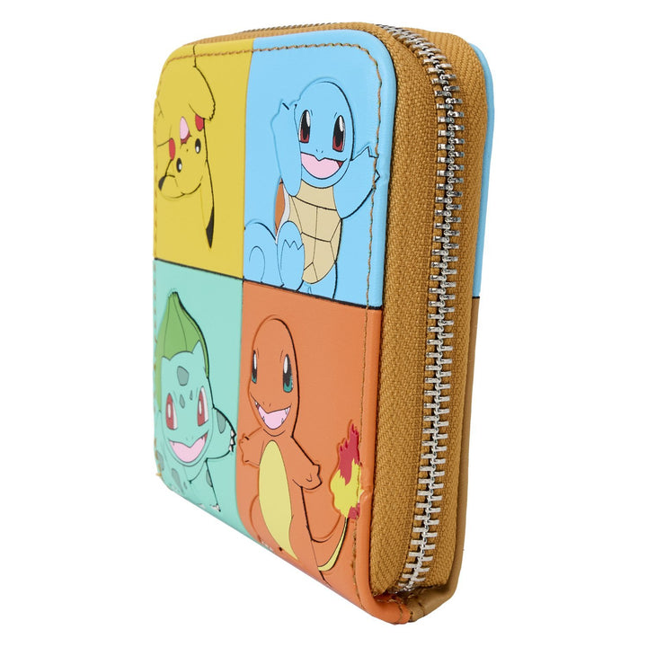 Loungefly Pokemon Color Block Starters Zip Around Wallet