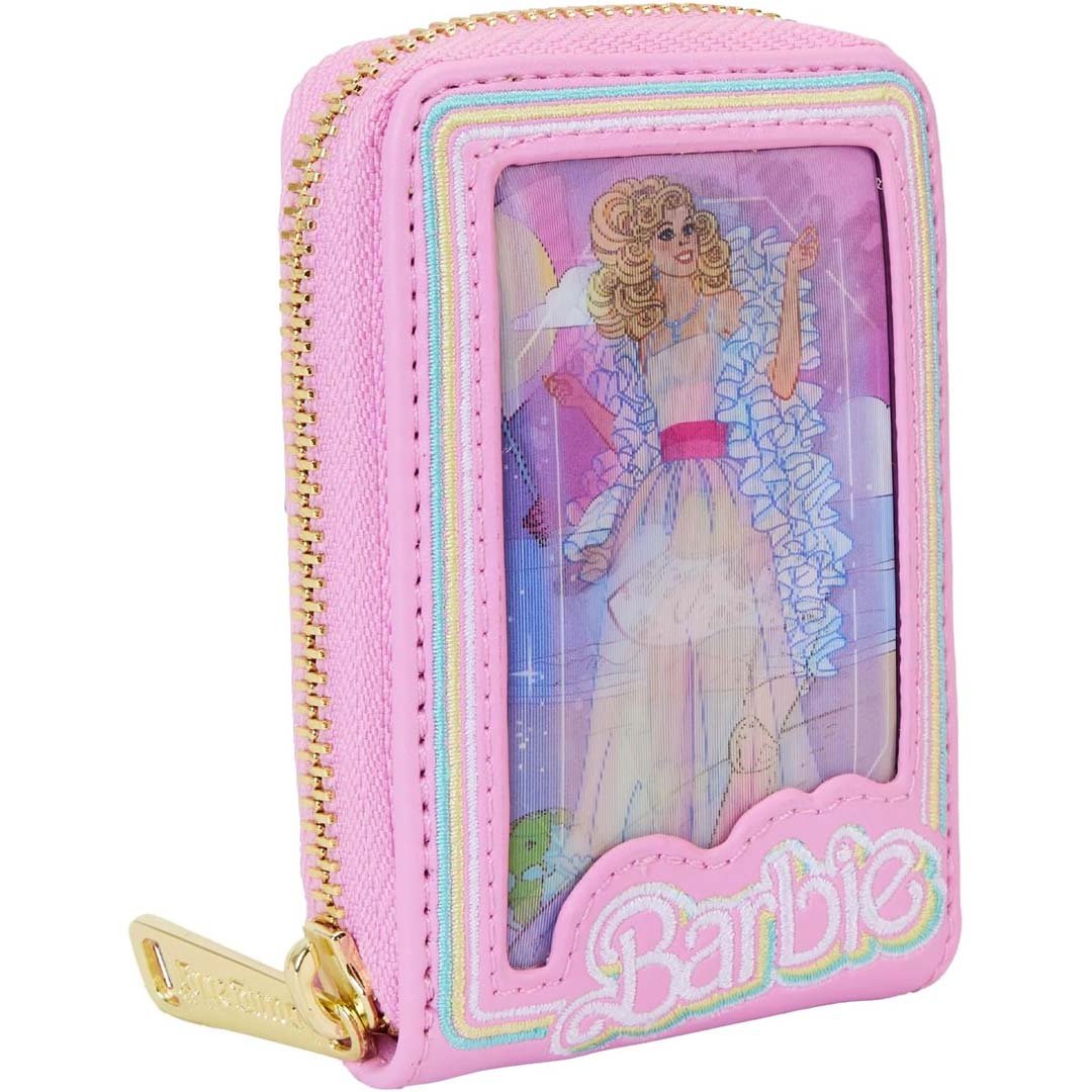 Loungefly Mattel Barbie 65th Anniversary Doll Box Triple Lenticular Zip-Around Wallet