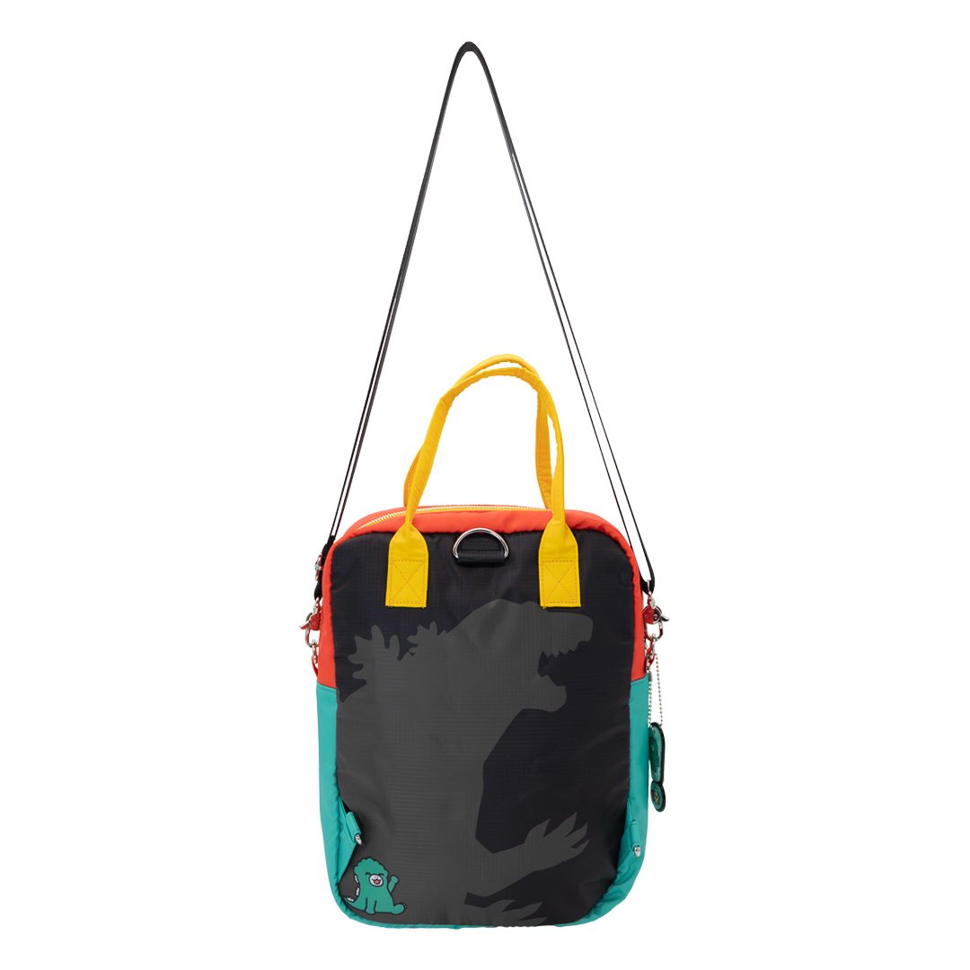 Whatever Makes You Happy Chibi Godzilla Raids Again Reversible/Convertible Crossbody Bag