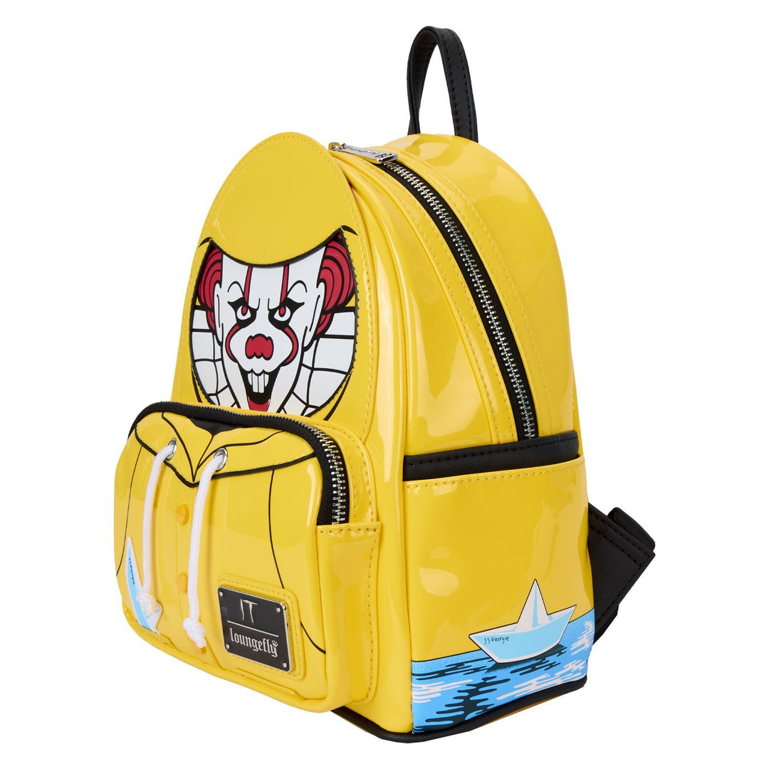 Loungefly Warner Brothers IT Pennywise Raincoat Cosplay Glow Mini Backpack