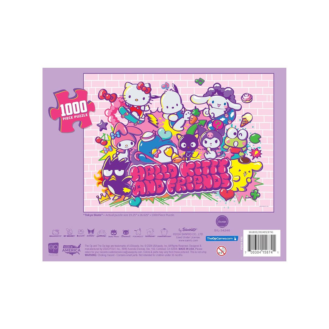 USAopoly Hello Kitty and Friends - Tokyo Skate 1000 Piece Puzzle 