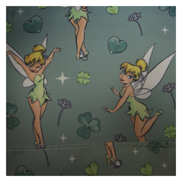 Loungefly Disney Peter Pan Tinker Bell Clover All-Over Print Tote Bag With Coin Bag