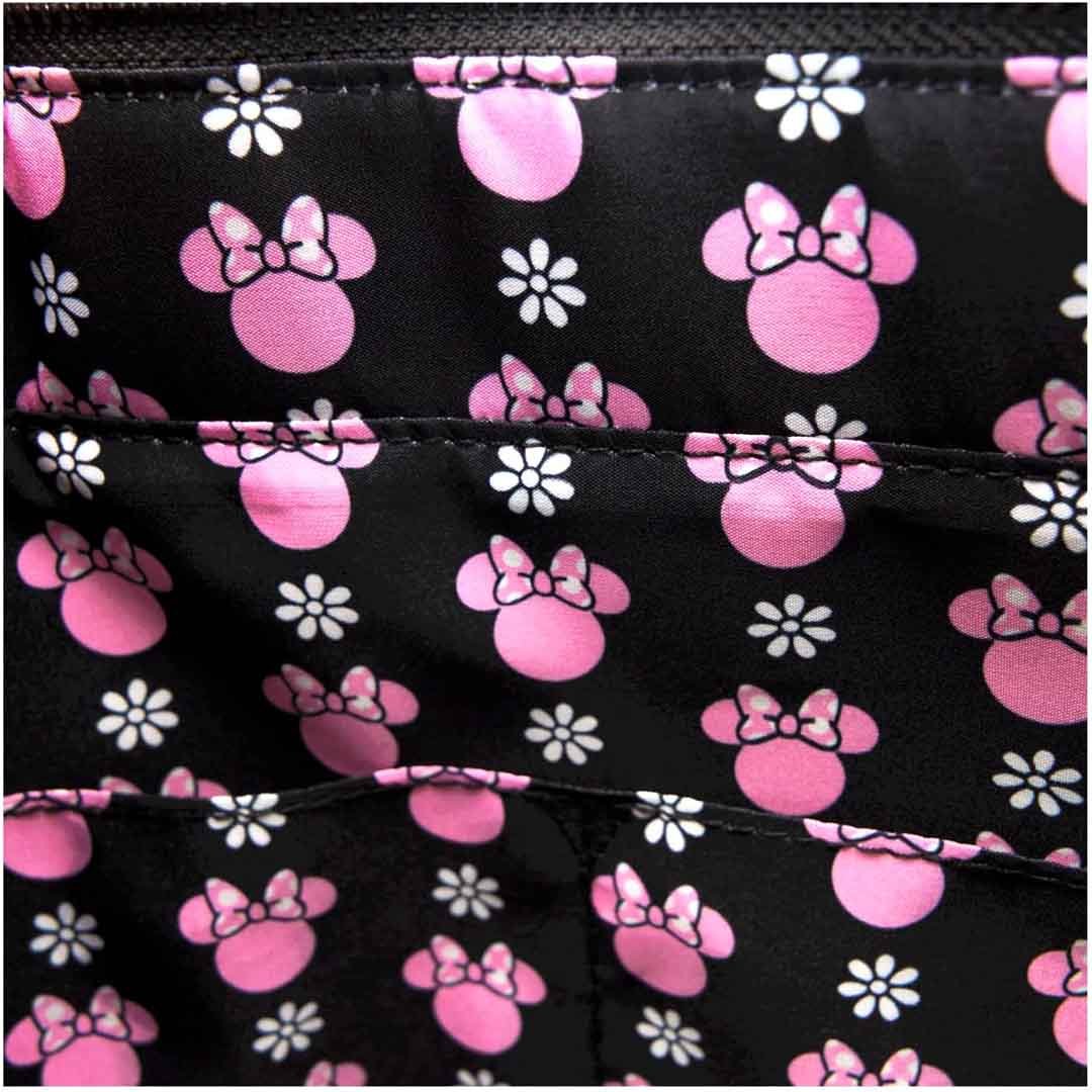 Loungefly Disney Minnie Mouse Floral Rock the Dots Tote Bag with Coin Bag