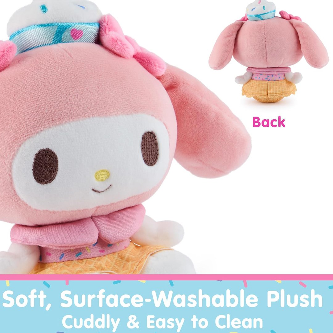 GUND Sanrio Hello Kitty and Friends My Melody Ice Cream 6" Plush Toy