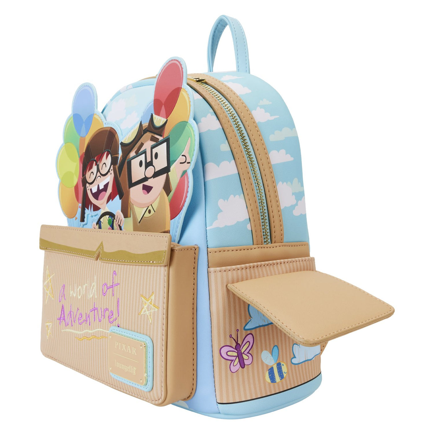 Loungefly Pixar Up 15th Anniversary Spirit of Adventure Mini Backpack - Side View