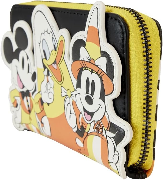 Loungefly Disney Mickey and Friends Candy Corn Zip-Around Wallet