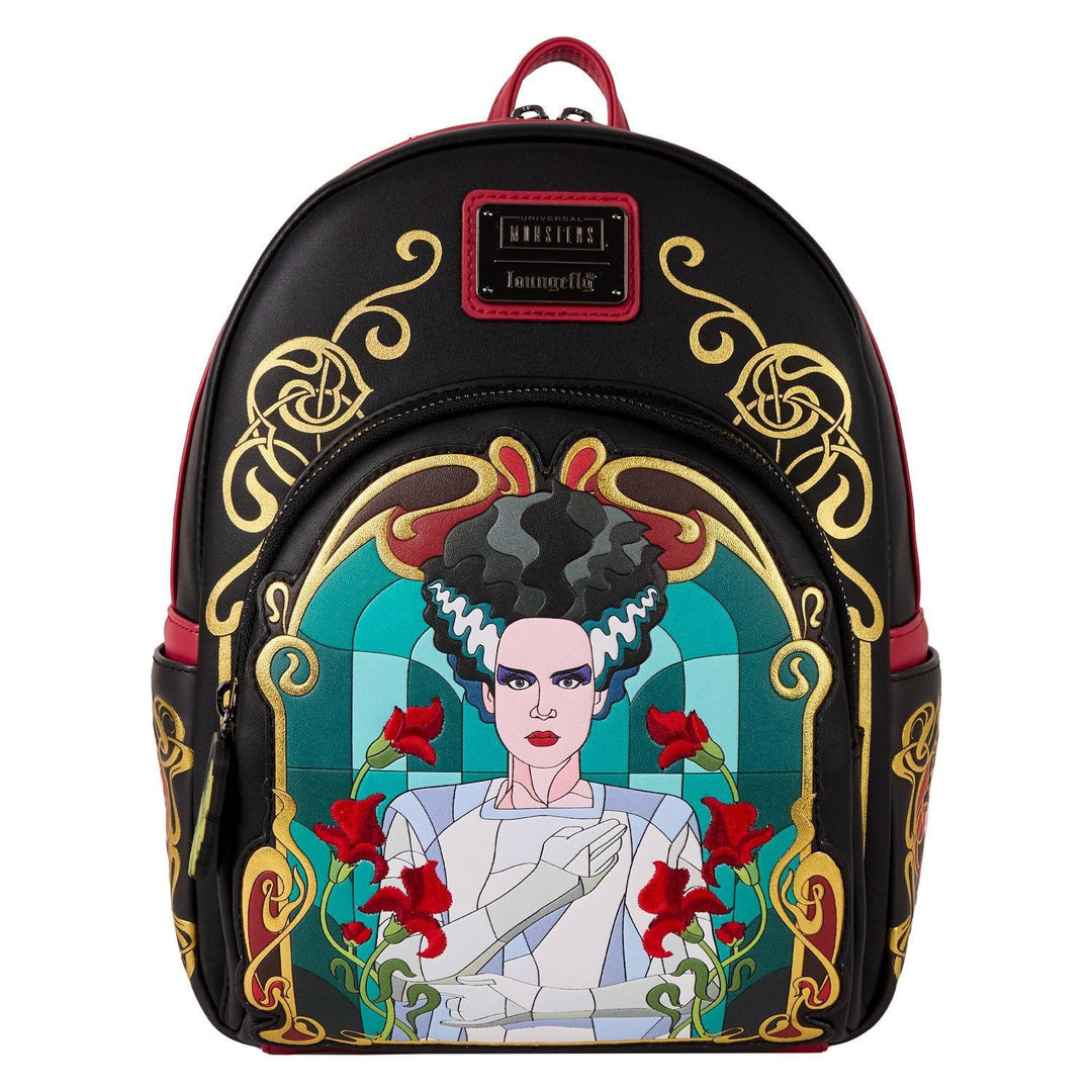 Loungefly Universal Monsters The Bride Of Frankenstein Stained Glass Mini Backpack