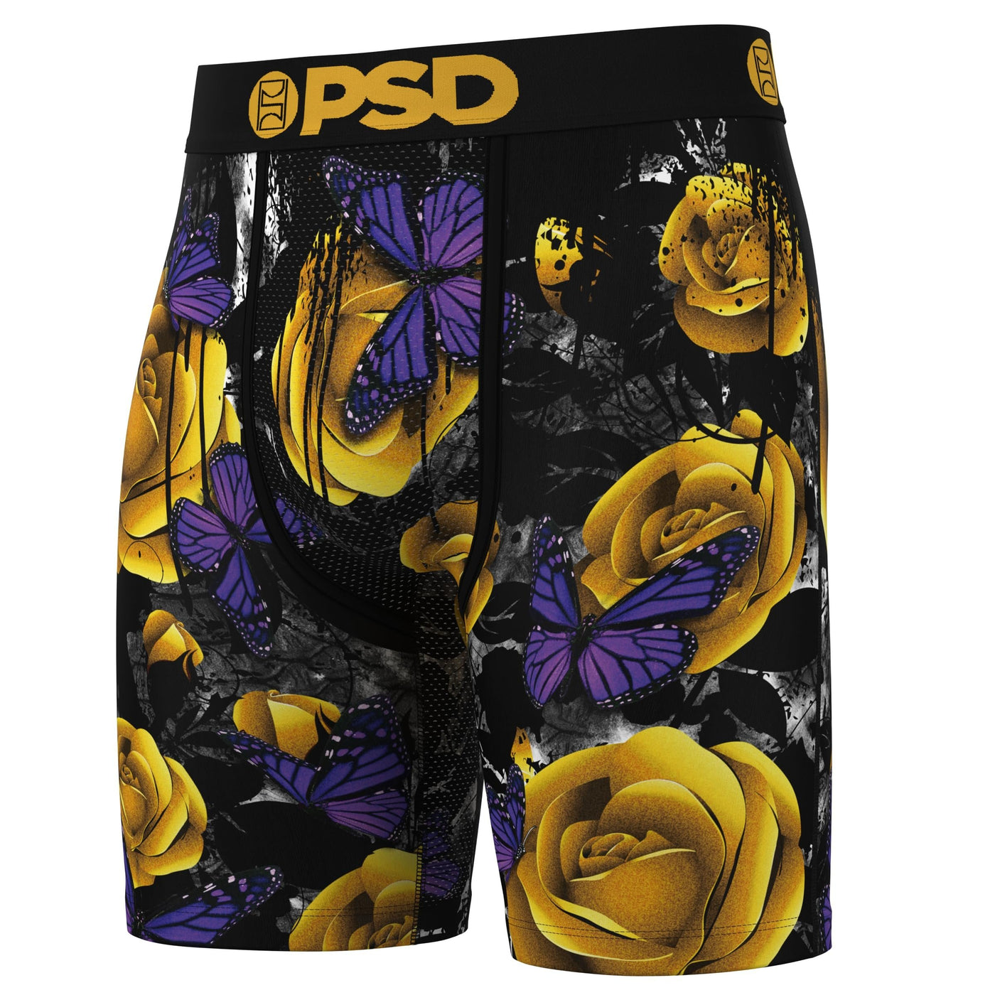 PSD Underwear Men's Blooming Rose Boxer Briefs 3-Pack