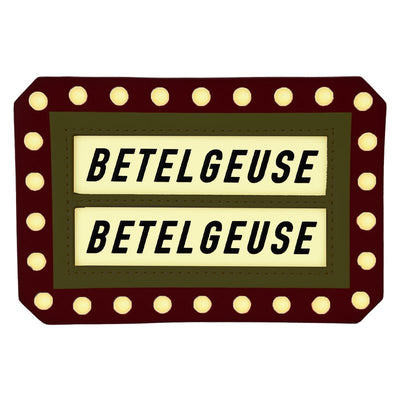Loungefly Warner Brothers Beetlejuice Here Lies Betelgeuse Large Cardholder - Front glow