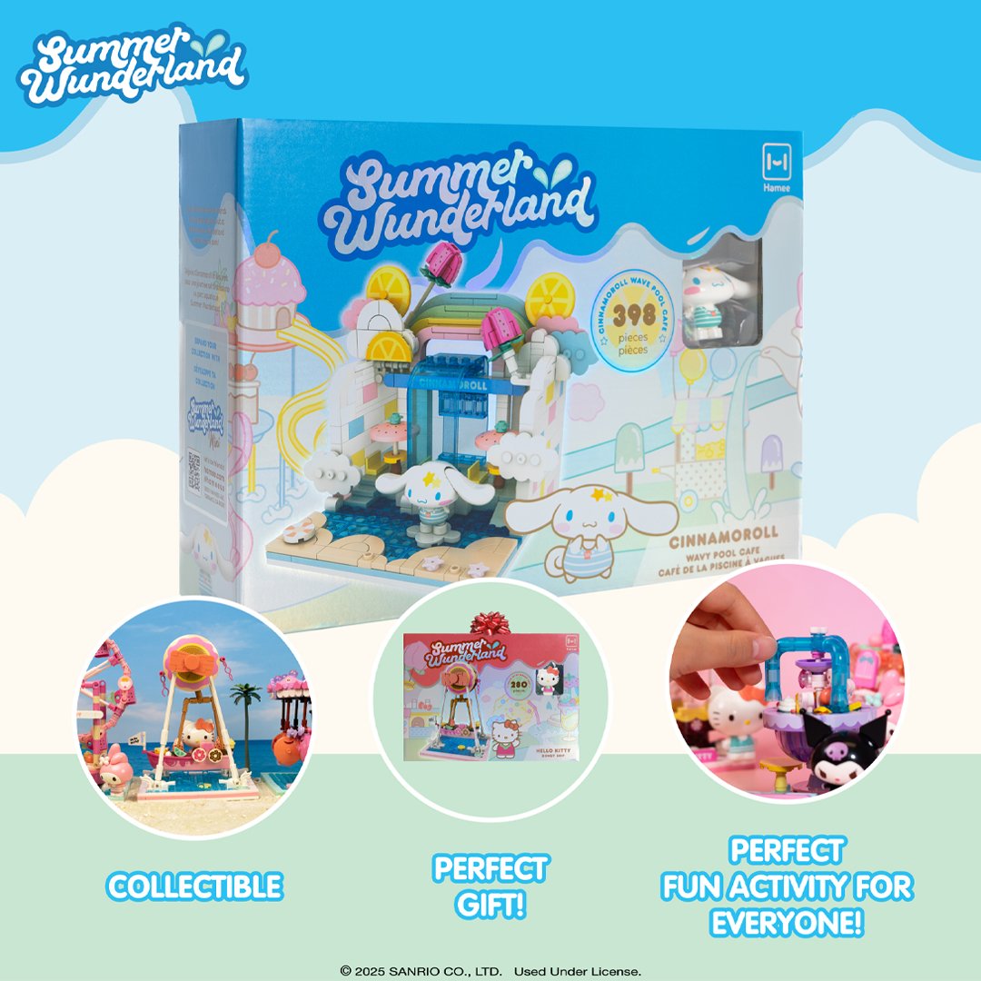Hamee Sanrio Building Blocks Summer Wunderland - Cinnamoroll Wave Pool Cafe