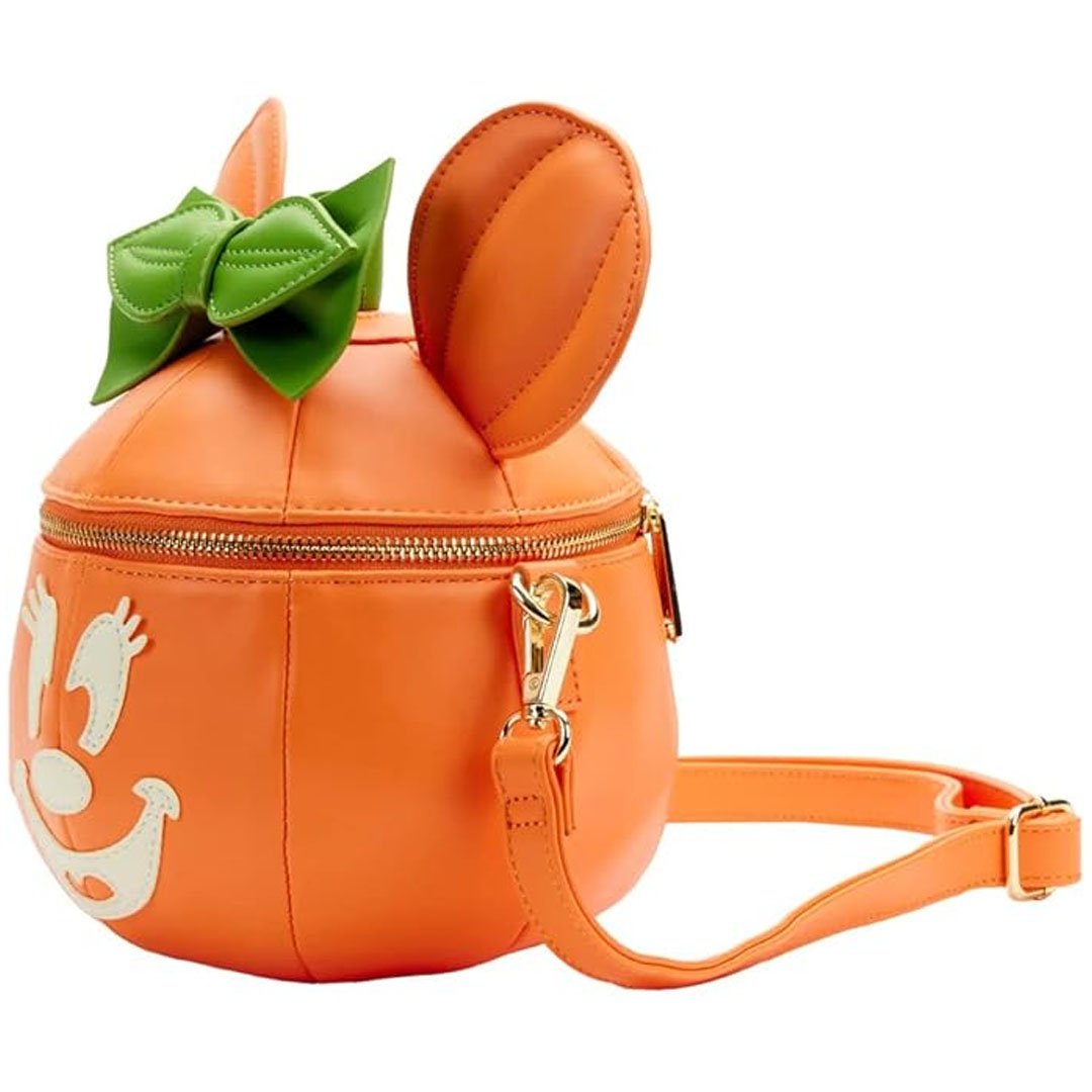 Loungefly Disney Glow Face Pumpkin Minnie Figural Crossbody