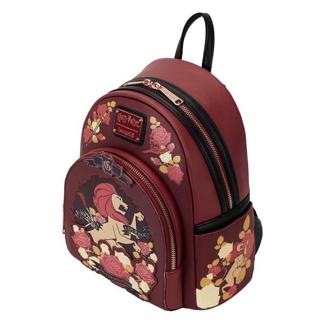 harry potter tattoo mini backpack Harry Potter Gryffindor House Floral Tattoo Mini Backpack