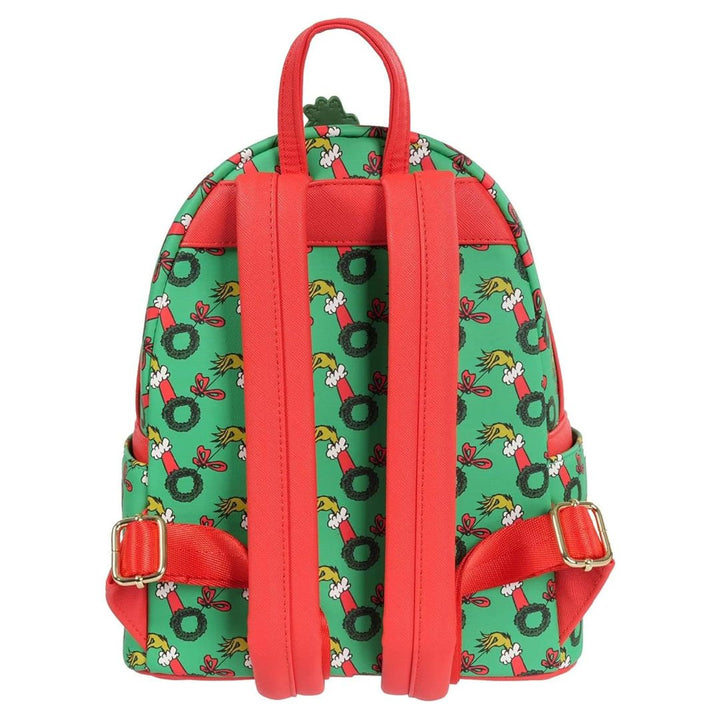 Loungefly Dr. Seuss How the Grinch Stole Christmas Grinch Christmas Present Mini Backpack - Entertainment Earth EX