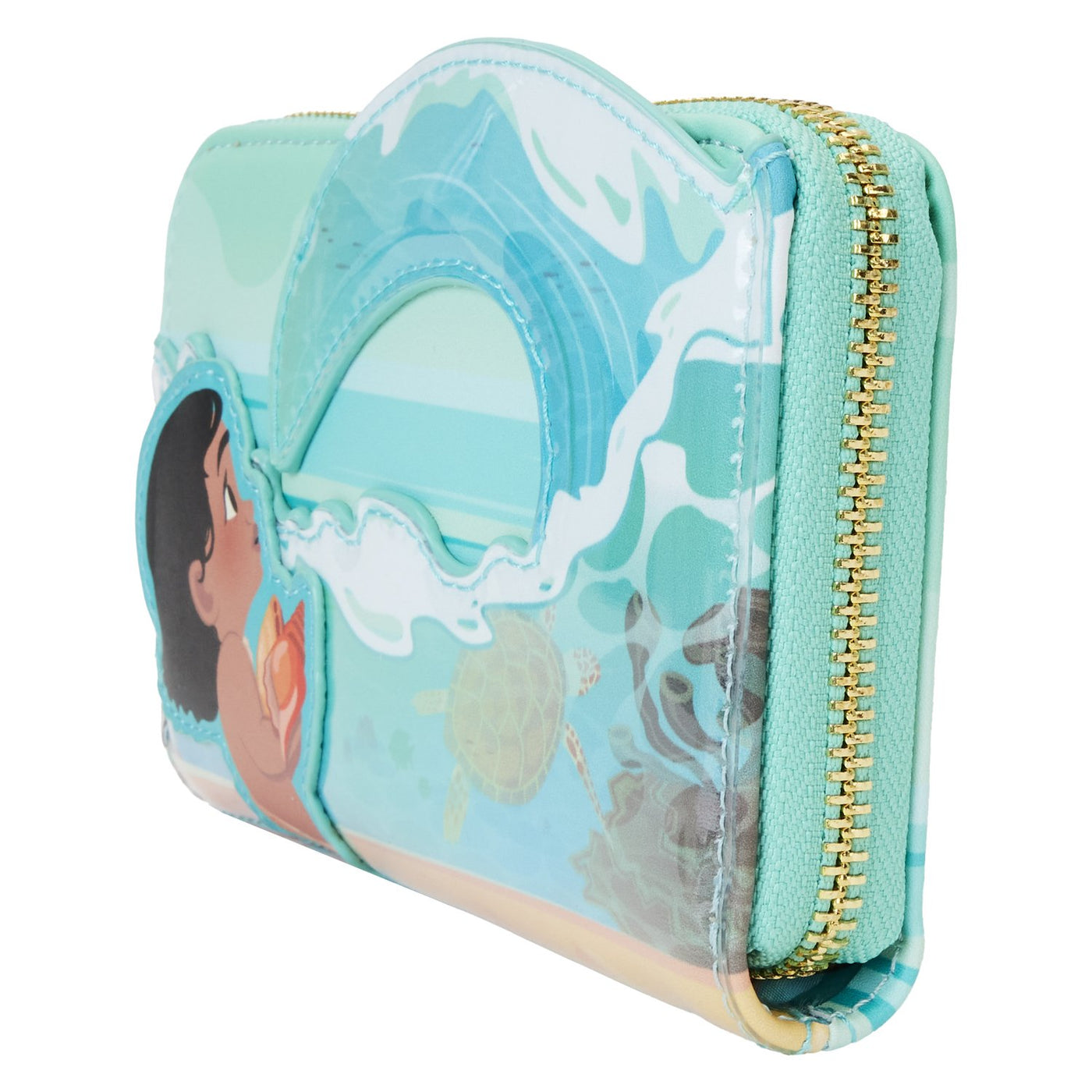 Loungefly Disney Moana Ocean Waves Zip-Around Wallet - Side