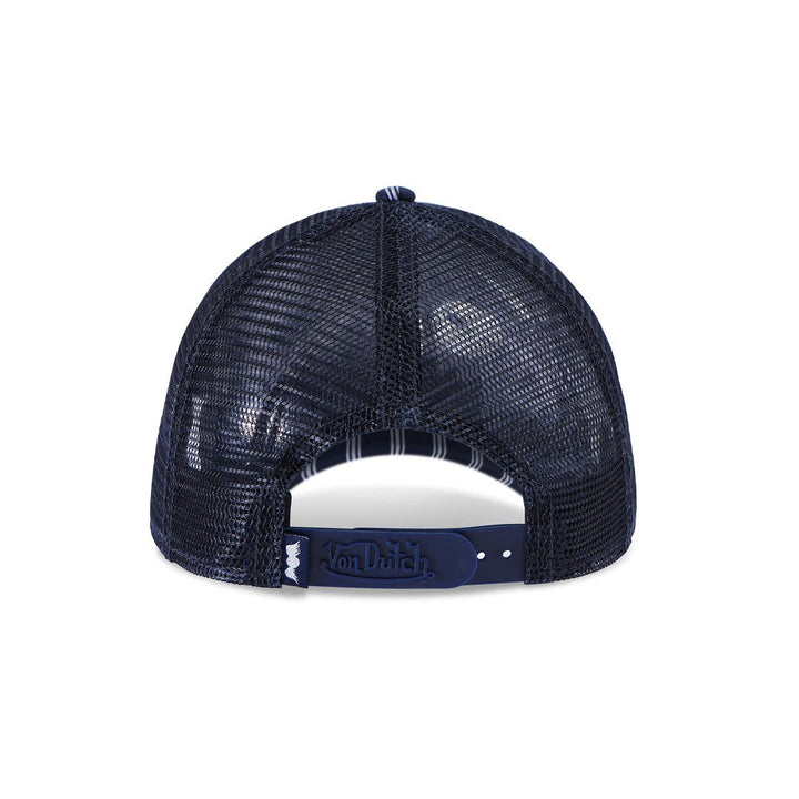 Von Dutch Navy &amp; White Stripe Trucker Hat