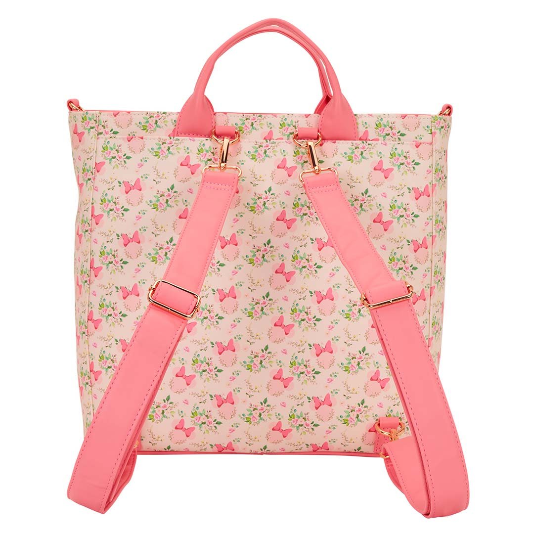 Loungefly Disney Minnie Mouse Floral Convertible Backpack &amp; Tote Bag