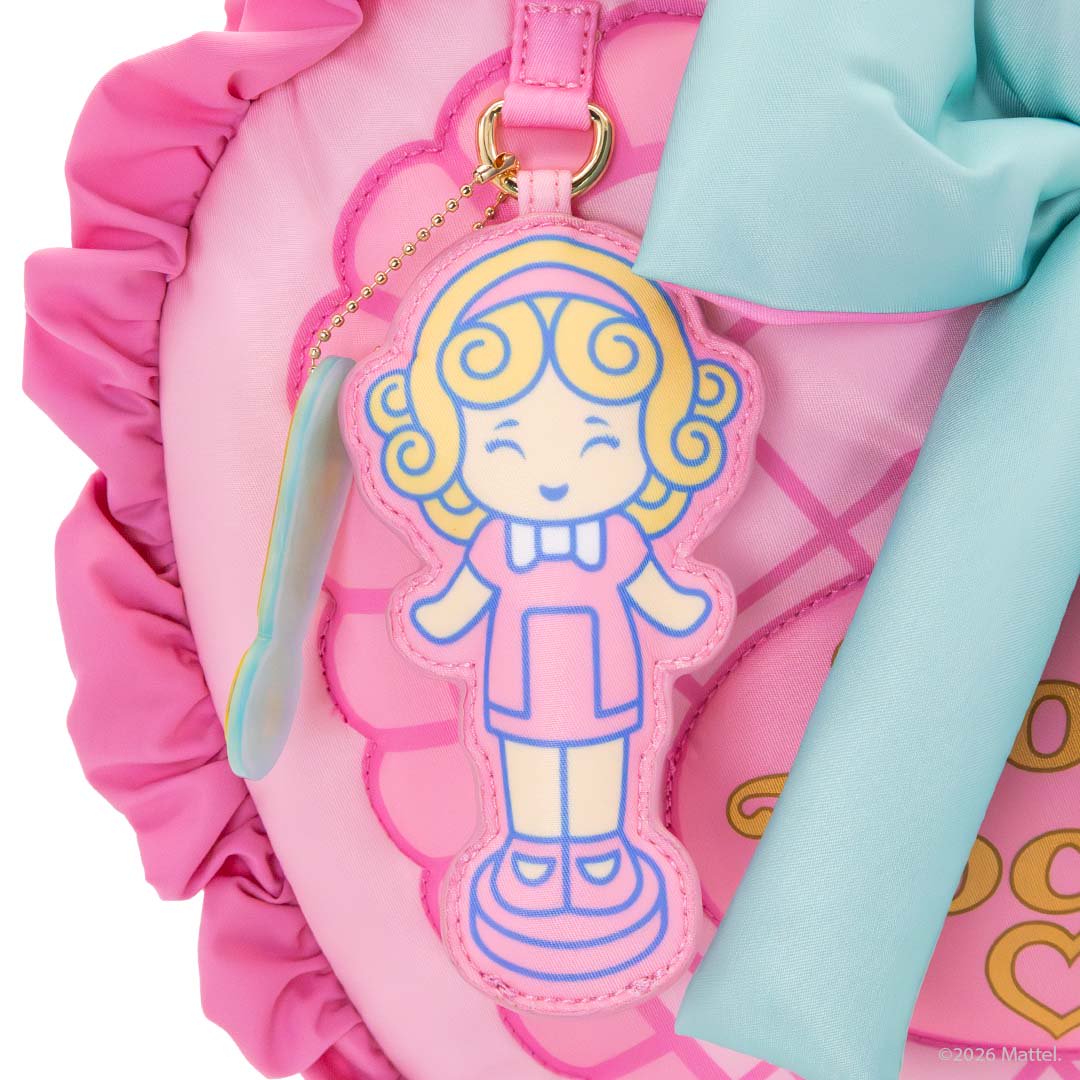 Whatever Makes You Happy Polly Pocket Oversized Heart Shaped Padded Nylon Tote Bag