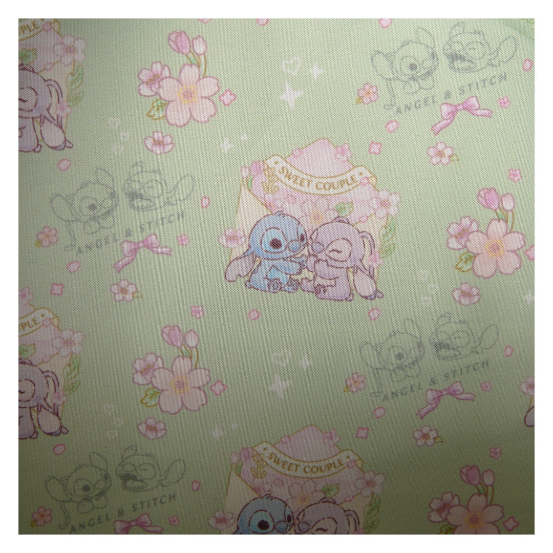 Loungefly Disney Stitch &amp; Angel Cherry Blossom All-Over Print Mini Backpack