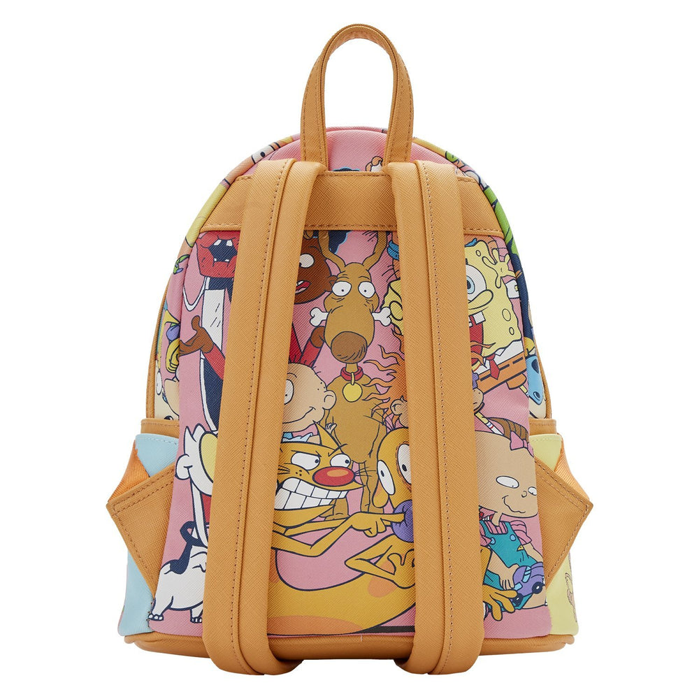 Loungefly Nickelodeon Nick 90s Color Block Allover Print Mini Backpack