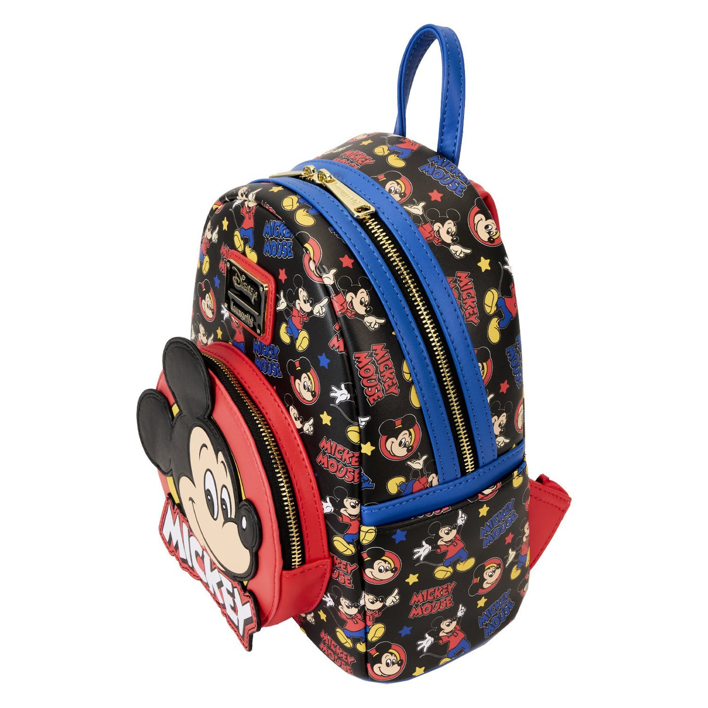 NWT Loungefly Mickey Mouse All-Over Print Disney Full-Size Backpack Loungefly x Disney Mickey & Minnie Mini Backpack Handbag All  main image 3