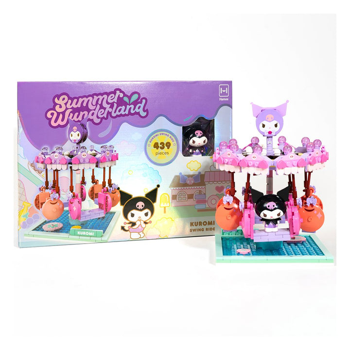 Hamee Sanrio Building Blocks Summer Wunderland - Kuromi Swing Ride