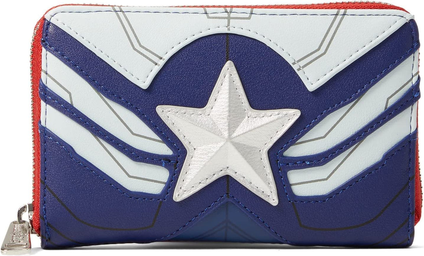 Marvel Falcon Captain America Cosplay Zip-Around Wallet