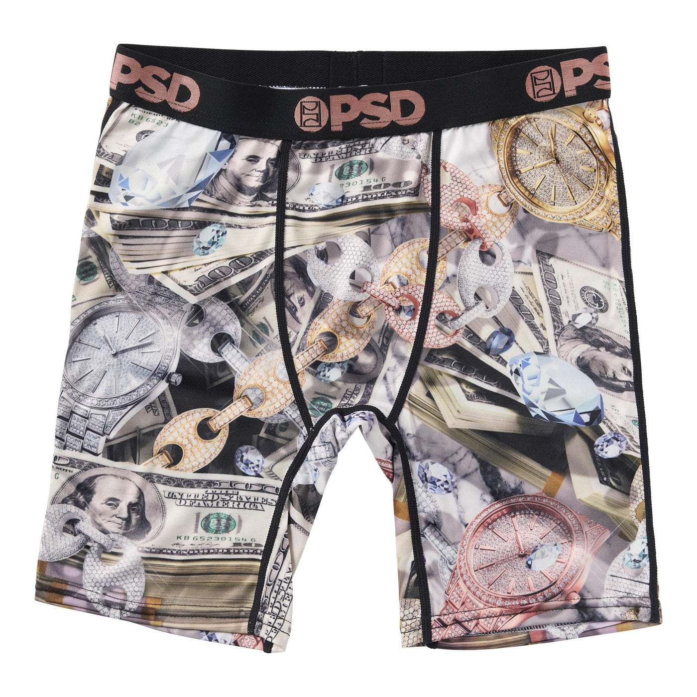 PSD Youth Boy's Money Print Boxer Briefs - Breathable and Supportive Kids Underwear with Moisture-Wicking Fabric