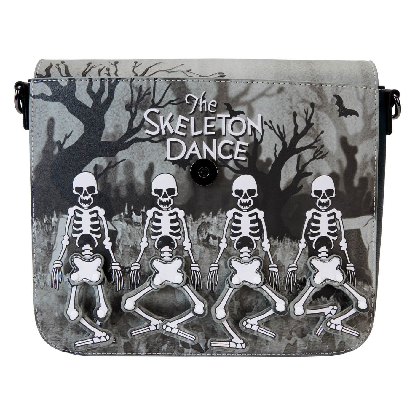 Loungefly Disney Skeleton Dance Crossbody - Front Flap opened