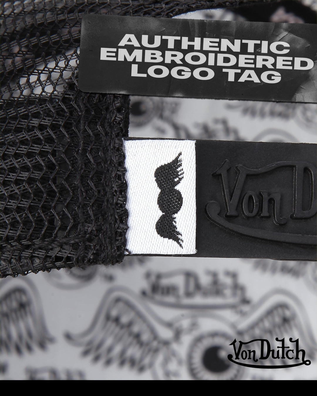 Von Dutch Unisex Trucker Hat - Plush Curved Bill Mesh Back Retro Classic Adjustable Snapback Baseball Cap for Men and Women