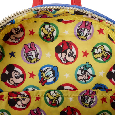 Loungefly Disney Mickey & Friends Classic All-Over Print Mini Backpack With Ear Headband