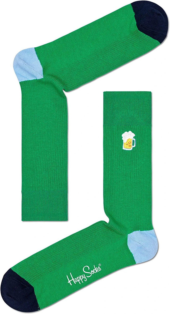 Happy Socks Colorful and Fun Beer Socks Gift Set Gift Set for Men and Women Premium Cotton Socks 2 Pair Giftbox size