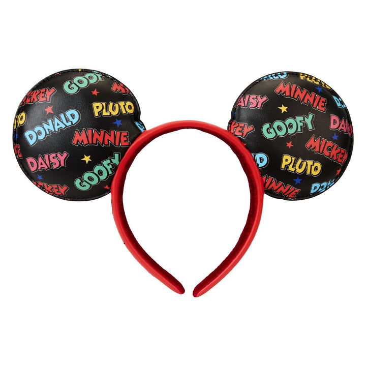 Loungefly Disney Mickey &amp; Friends Classic All-Over Print Mini Backpack With Ear Headband