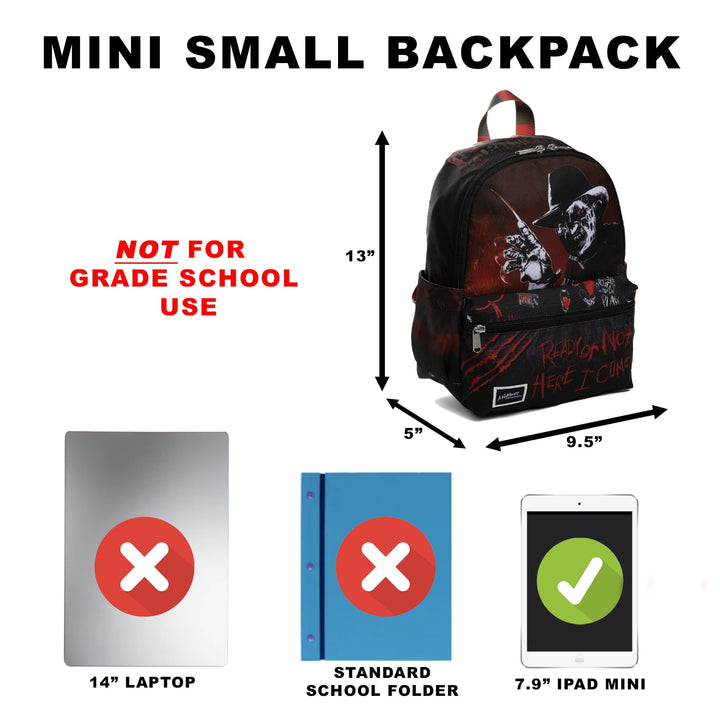 Wondapop Warner Brothers A Nightmare on Elm Street Ready Or Not 13" Deluxe Nylon Mini Daypack