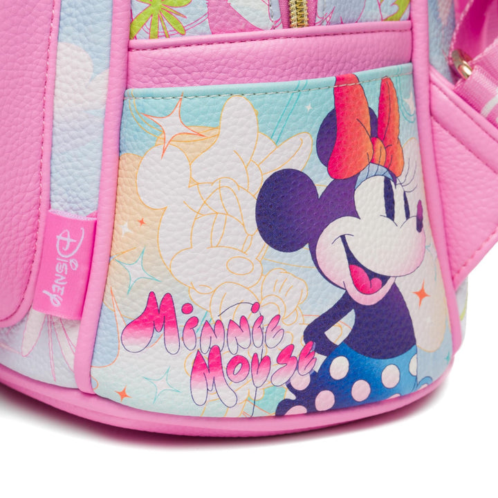 Wondapop Disney Minnie Mouse Bow Era 11" Vegan Leather Fashion Mini Backpack