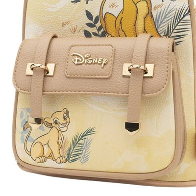 WondaPop Disney The Lion King Simba and Nala 11" Vegan Leather Mini Backpack - Close Up Front