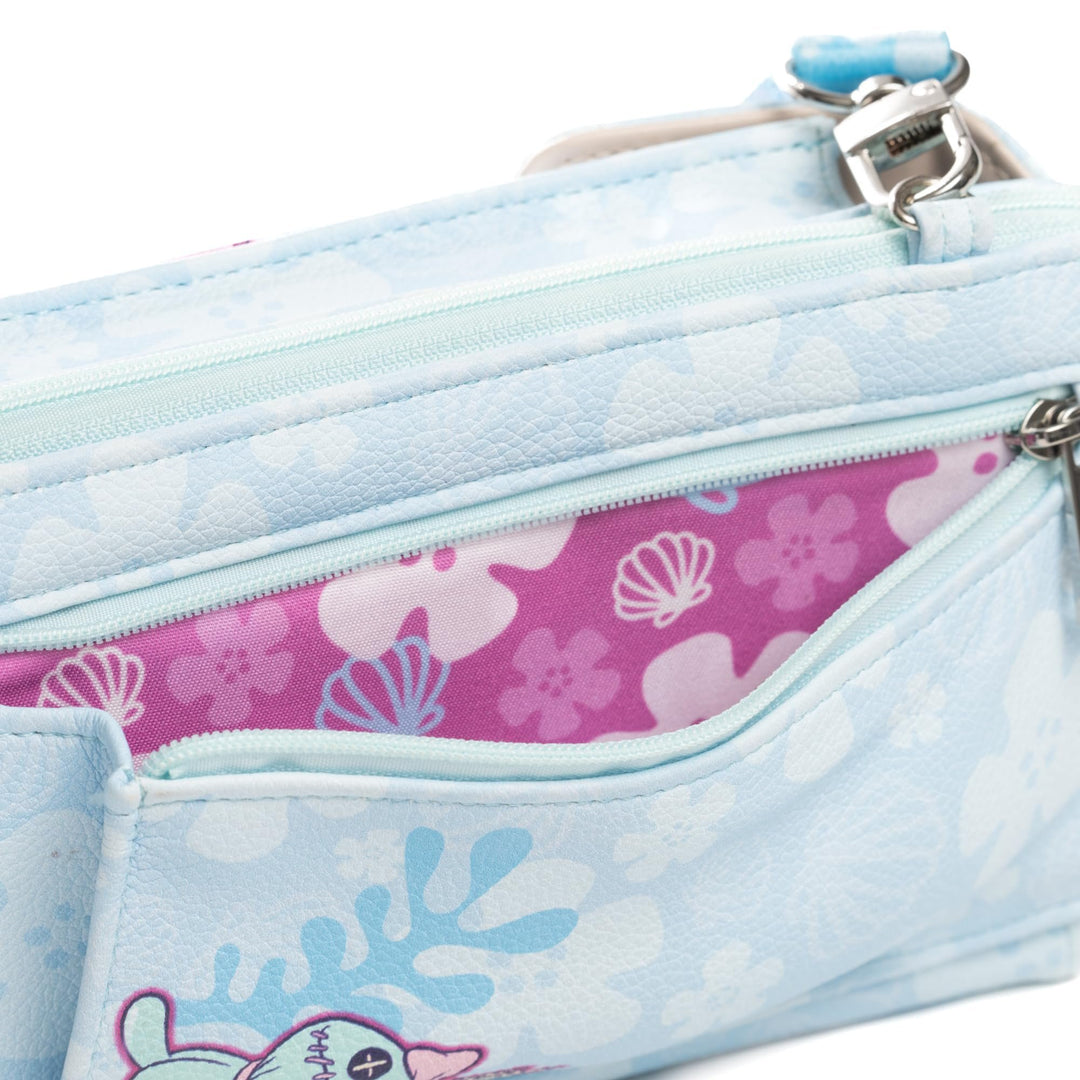 Wondapop Disney Stitch and Angel Crossbody Wallet Cell Phone Wristlet