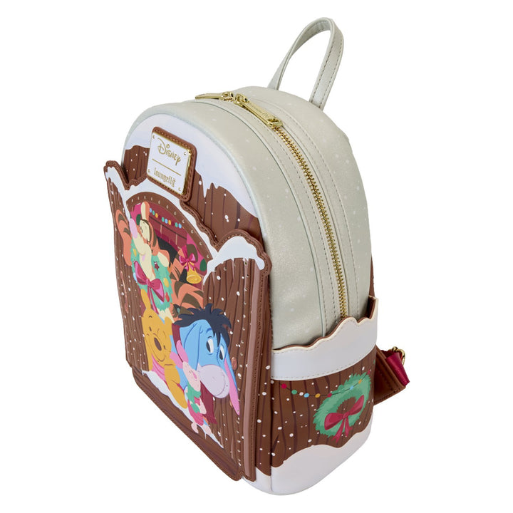 Loungefly Disney Winnie The Pooh &amp; Friends Christmas Greetings Light Up Mini Backpack