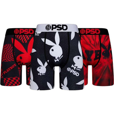 PSD Underwear Men's Playboy Kit Boxer Briefs 3-Pack