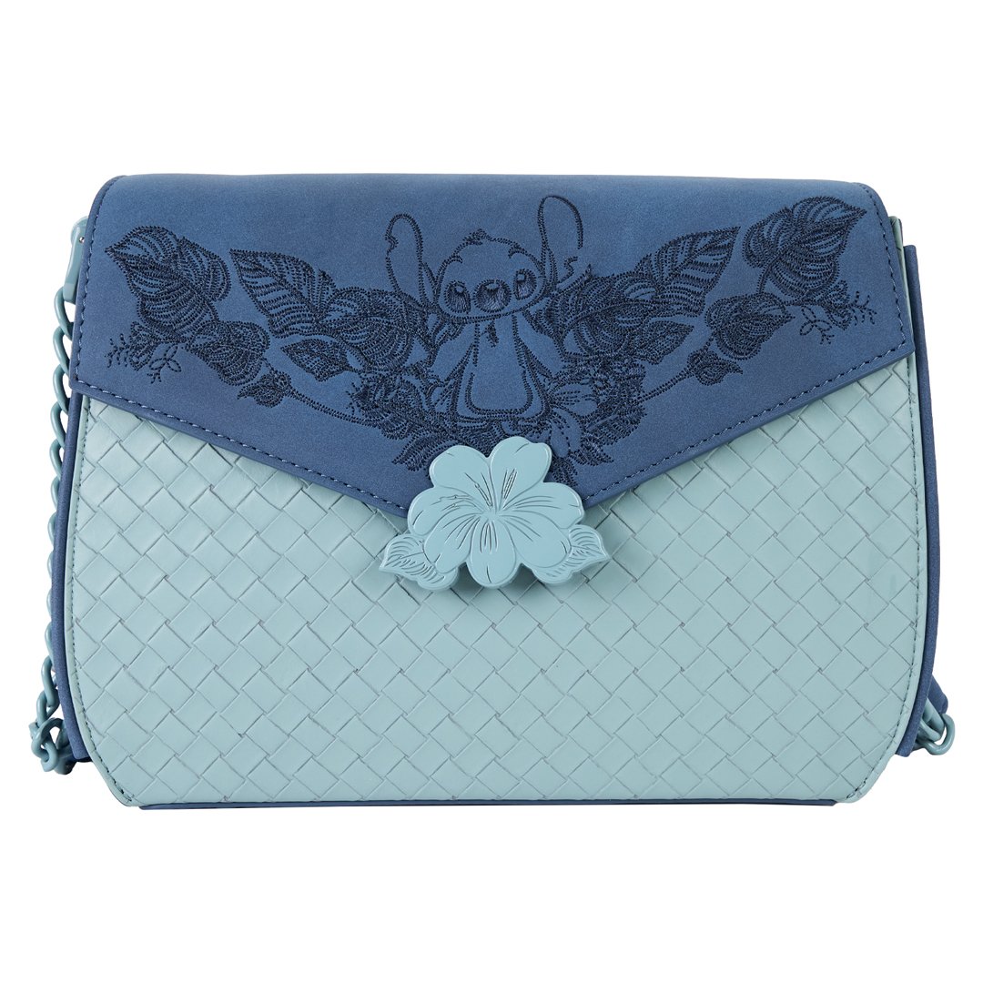 Loungefly Disney Stitch Embroidered Woven Crossbody Bag