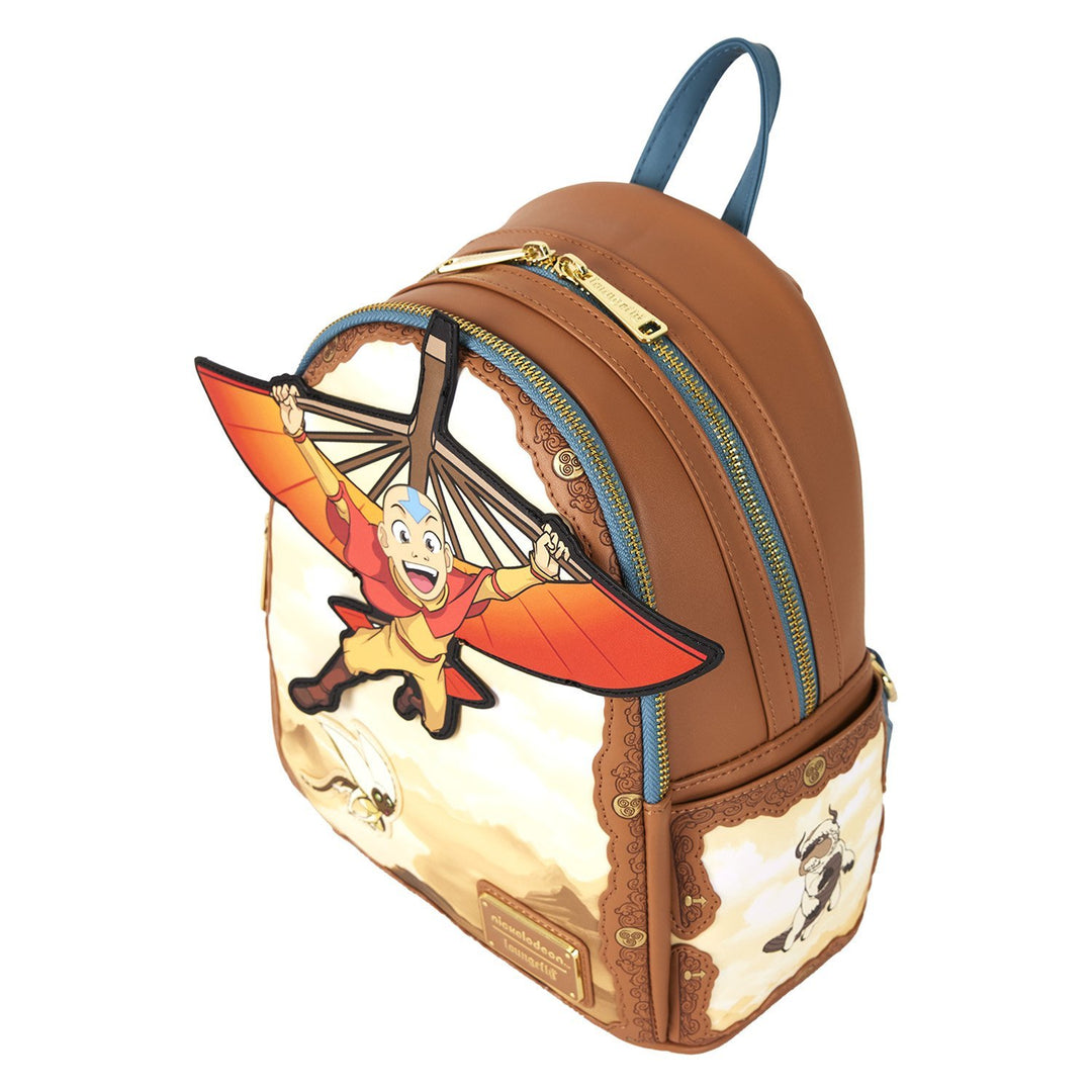 Loungefly Nickelodeon Avatar: The Last Airbender Aang Glider Staff Mini Backpack