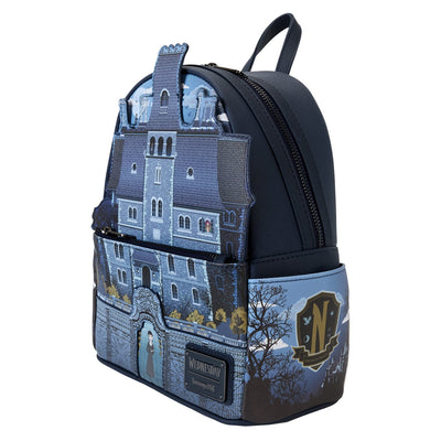 Loungefly MGM Wednesday Nevermore Academy Castle Glow Mini Backpack