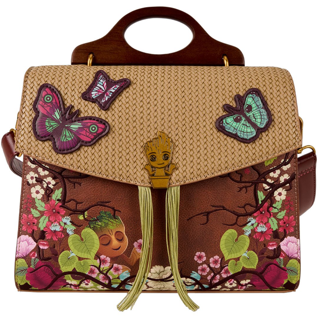 Loungefly Marvel Guardians of the Galaxy Floral Groot Crossbody Bag